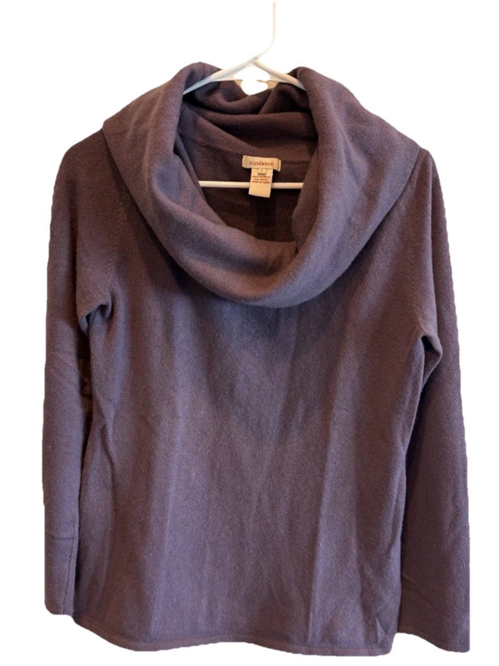 Sundance Sweet Sentiments Cashmere Cowl Neck Sweater 100% Cashmere Size Small